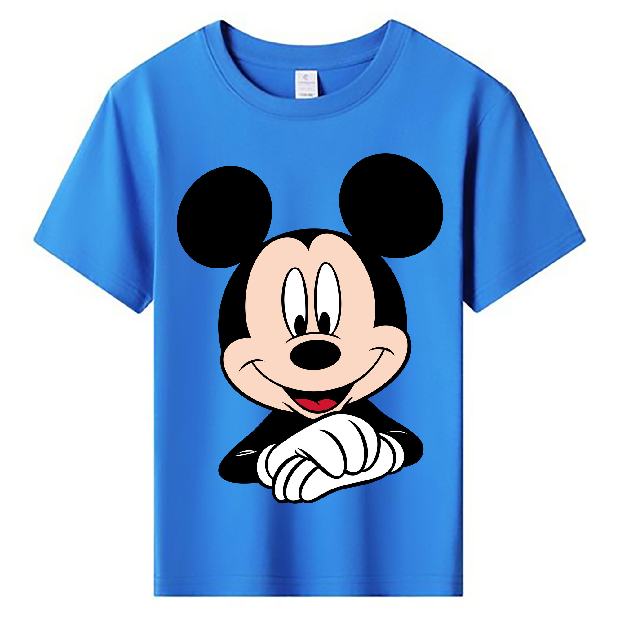 ミッキーマウス Mickey Mouse 綿100％キッズTシャツ（フロントプリント）